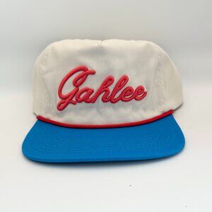 Dirty Word Rope Hat “GAHLEE” Cloth Back Cap - Natural & Blue - $35 MSRP